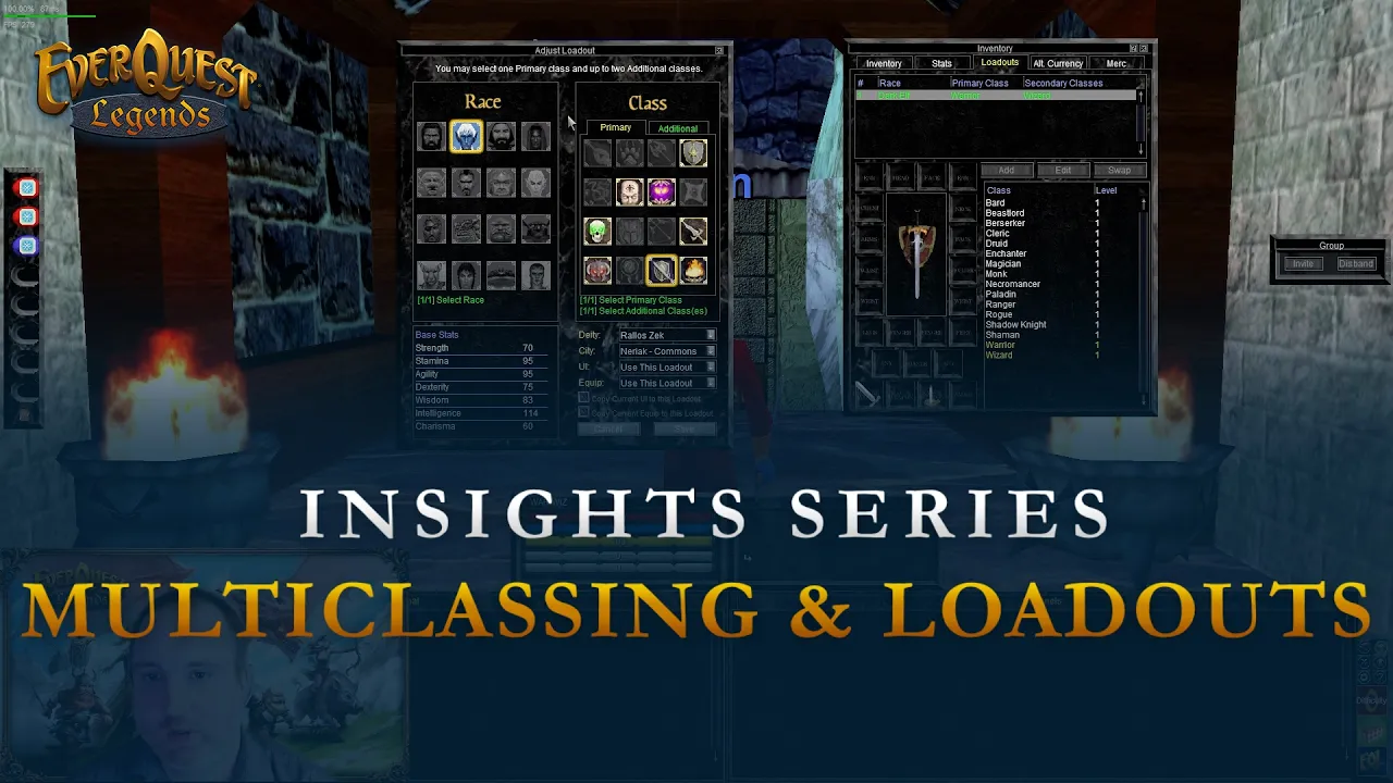 EverQuest Legends multiclass guide — three-class combinations and loadouts